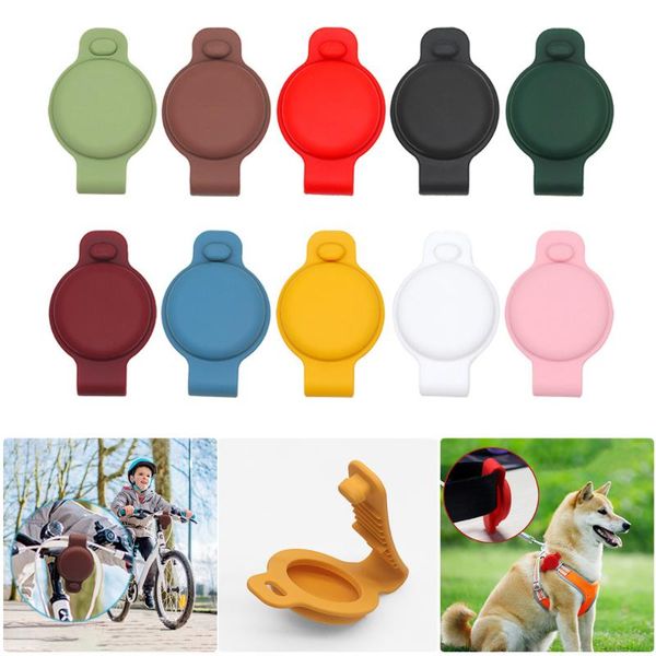 

dog collars & leashes tracker locator fixed buckle pets anti-loss silicone protective sleeve airtags accessories case