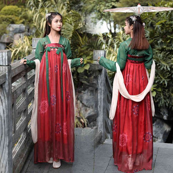 

hanfu women chinese national dance costume ancient festival outfit fairy oriental folk stage performance clothes d008, Black;red