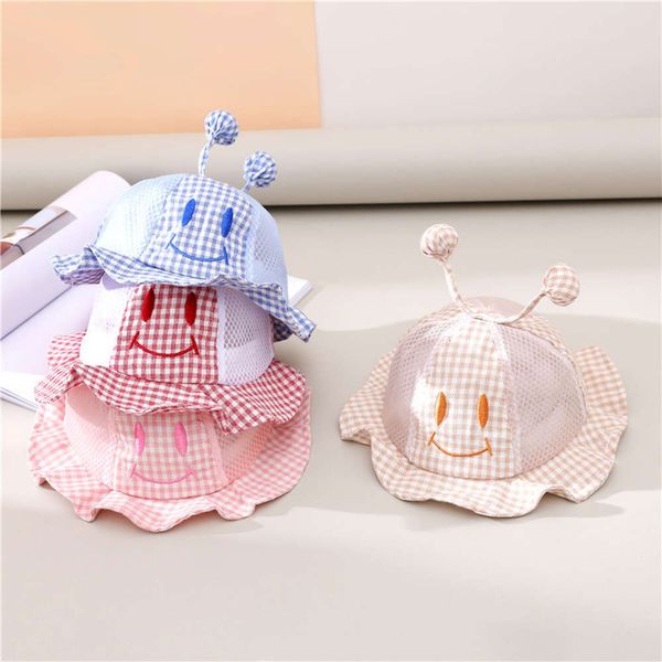 

children's net hat fisherman's hat baby thin basin summer baby sunscreen sun men's and women's breathable, Yellow