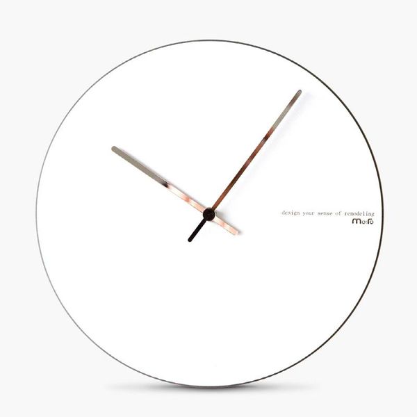 

wall clocks art watch clock saat parede for meeting living el room supplies 12" white modern design decorative