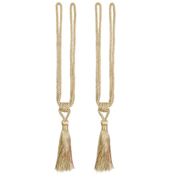 

curtain & drapes 2pcs color buckles tie rope tieback holder polyester
