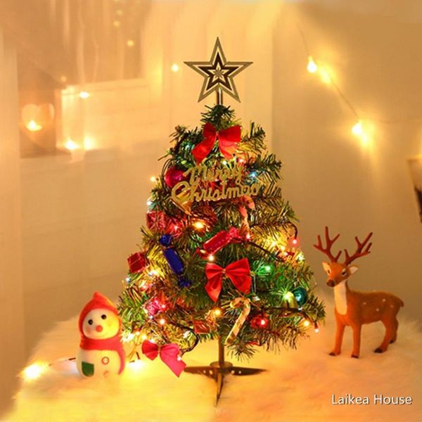 

christmas decorations 50cm tree with lamp decoration mini trees house deskshopping mall decorative pvc xmas year supplies