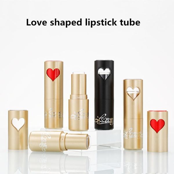 

storage bottles & jars diy lipstick tube circle love shaped hollow case lip container empty shell packaging 12.1mm