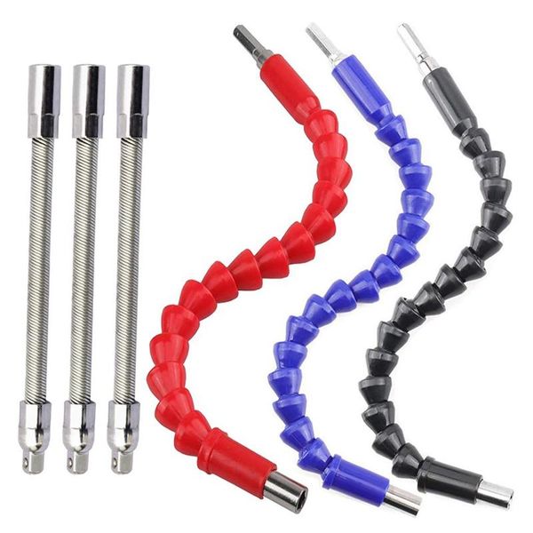 

professional drill bits flexible bit extension kits, 6 pcs socket cable and screwdriver soft shafts set, universal connec