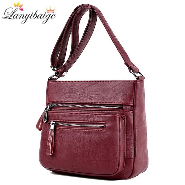 

evening bags leather crossbody for women 2021 luxury designer shoulder bag leisure tote lady messenger