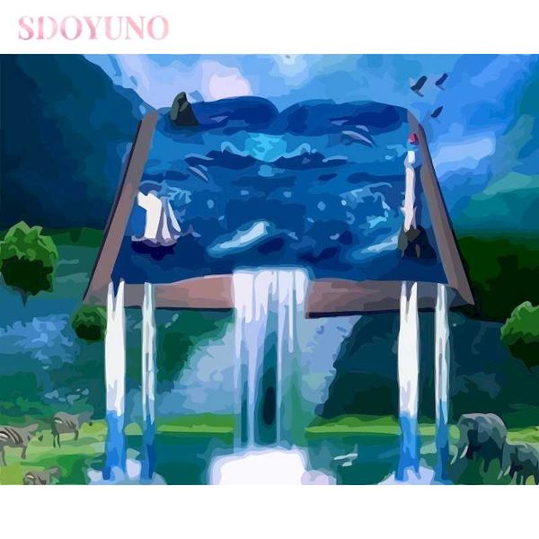 

paintings sdoyuno diy coloring by numbers portrait unframe wall art acrylic paint oil painting girl unique gift