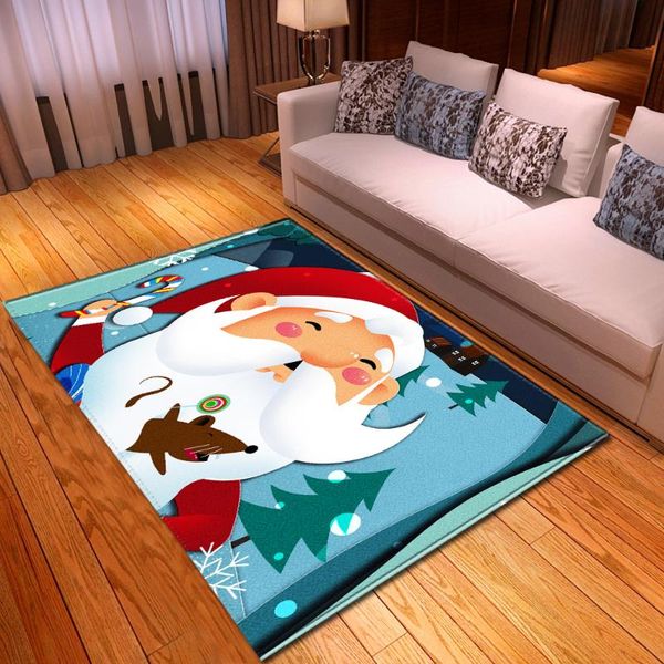 

carpets cartoon merry christmas rug kids bedroom play mat soft flannel santa tree gifts room area rugs home xmas living for