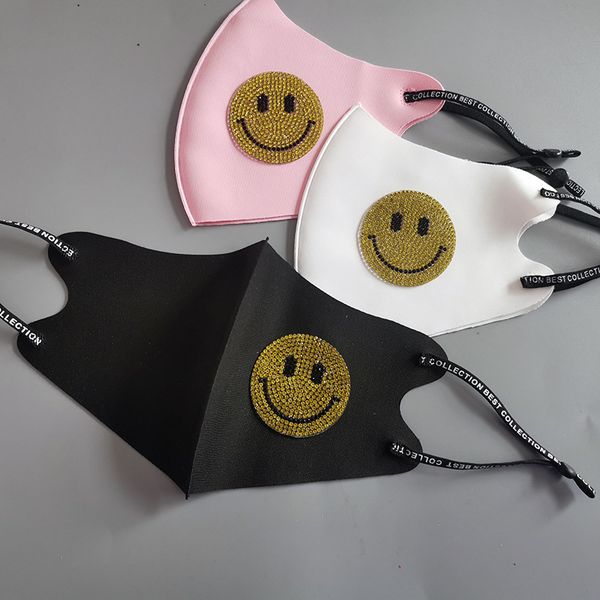 

face water drill ice smiley dust-proof mask, men's and women's mask adjustable