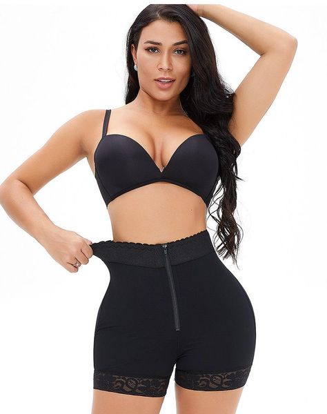 

women's shapers bulifter body shaper fajas colombianas waist trainer slimming underwear shapewear tummy control panties postpartum cors, Black;white