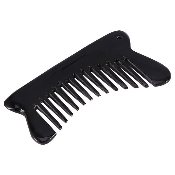 

hair brushes hairdressing combs natural ox horn groomer multi-functional, Silver