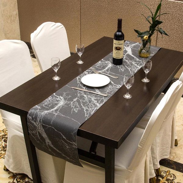 

table cloth 32*180 cm modern style runner pvc bedding flag cabinet cover christmas cake floral flannel tablecloth decoration