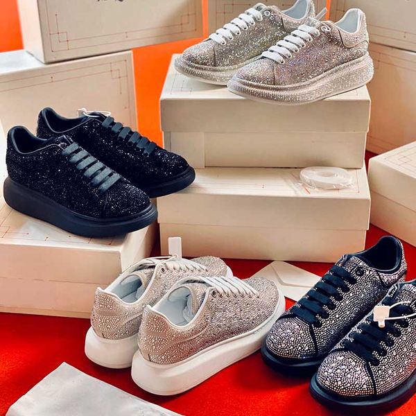 2021 scarpe di marca di lusso per uomo o donna scarpe casual con diamanti di alta qualità, sneakers per coppia comode e alla moda, personalizzazione esclusiva