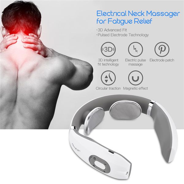 

electric pulse neck massager cervical traction collar therapy pain relief stimulator guasha acupuncture cupping patting massage