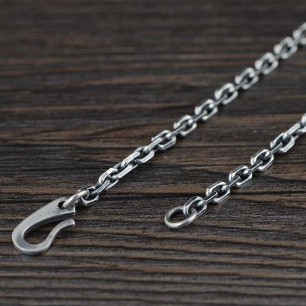 

silver retro thai key chain products men and women s necklace chains
