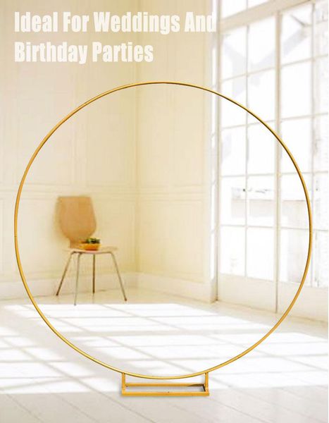 

party decoration circle wedding arch background mariage birthday balloon shelf diy iron round backdrop stand for flower frame