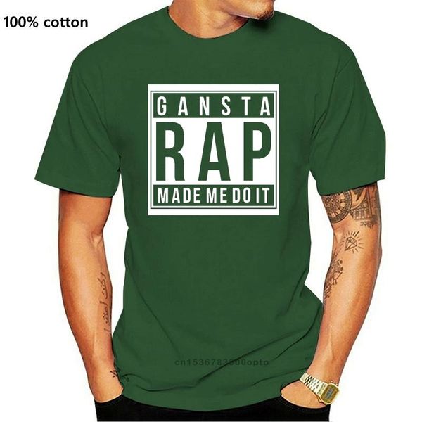 

men's t-shirts gangsta rap made me do it black t-shirt 2021 summer men fashion tee 100% cotton humor crewneck, White;black
