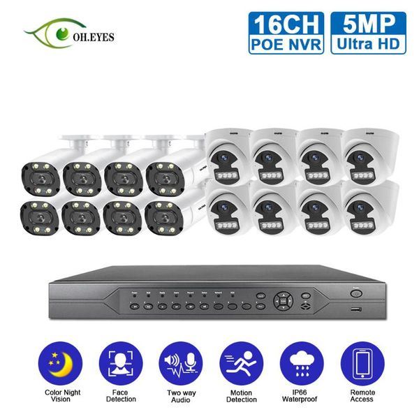 

wireless camera kits oh.eyes 16ch nvr hd 5mp security kit outdoor color night vision ip poe cctv video home surveillance system