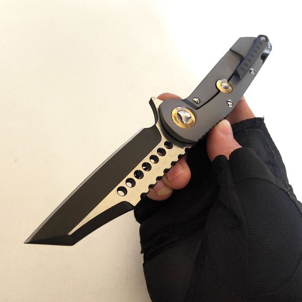 Coltello chiudibile in edizione limitata Warhound S35VN Lama Manico in titanio Attrezzatura tattica da esterno Coltelli personalizzati Strumenti di sopravvivenza per caccia da campeggio Perfect Pocket EDC