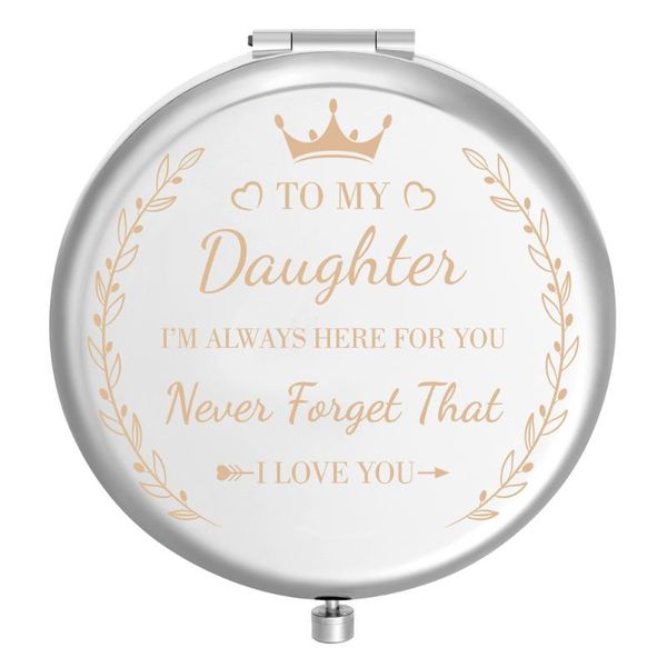 

wall clocks lurrose engraved to my daughter mirror portable makeup graduation wedding gift from mom dad