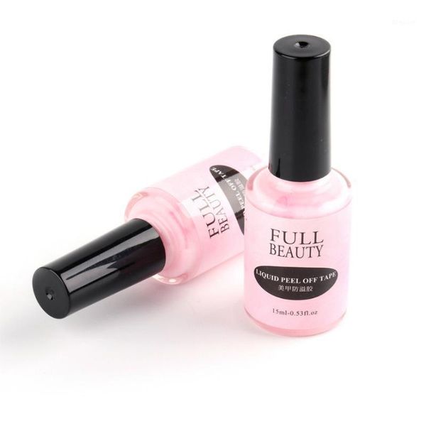 

15ml nail art anti-overflow glue can tear the edge polish skin care white peelable gel1, Red;pink