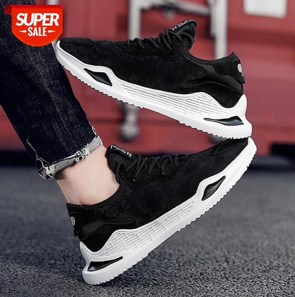 

men's casual shoes simple old thick-soled mesh korean sports #9b1r