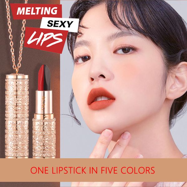 

five-color magic long-lasting waterproof matte shimmer velvet non-sticky cup color changing beauty lipstick