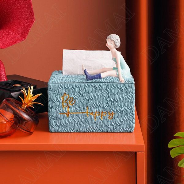 

tissue boxes & napkins european resin creativity girl living room deskpaper box bedroom tissues organizer home decoration modern