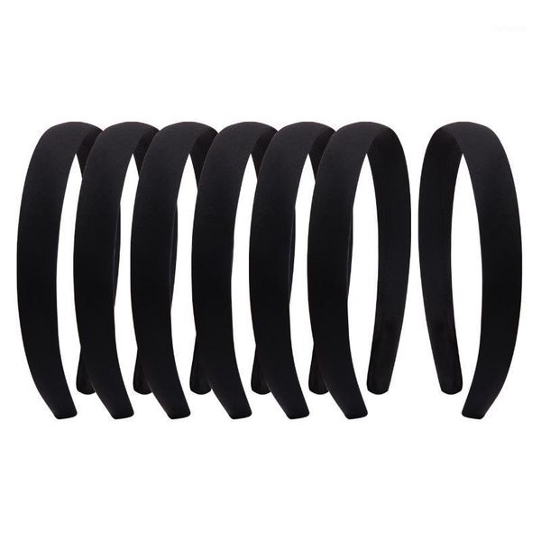

10pcs headbands black white 2cm wide grace padded velvet hair band like headband solid for women and girls1