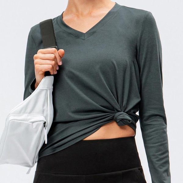 

yoga outfit womens long sleeve t shirts breathable sport fitness training running rashguard gym clothing