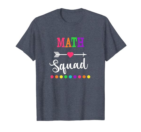 

math squad teacher back to school funny t-shirt, White;black