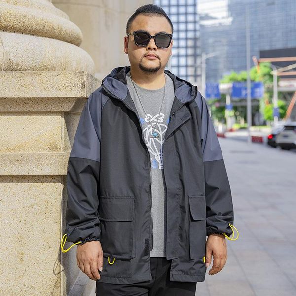 

men's jackets extra xl large size coat hooded casual jacket loose clothing men wholesale, Black;brown