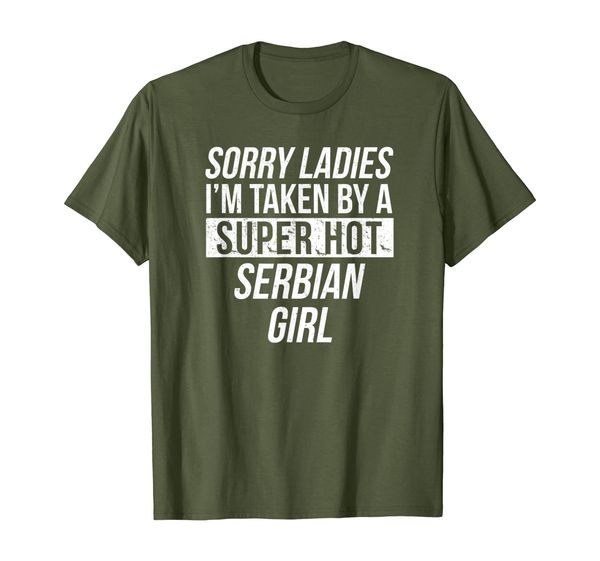 

sorry ladies i'm taken serbian valentine love serbia shirt, White;black