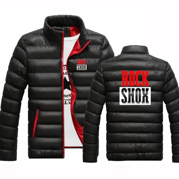 

men's hoodies & sweatshirts 2021 rockshox jacket brand printing solid casual comfortable fashion zipper splicing coat, Black
