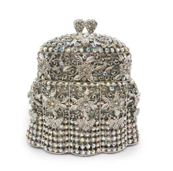 

evening bags lady gold/purple/silver rhinestone bag banquet wedding party clutch purse for women chain shoulder wallet