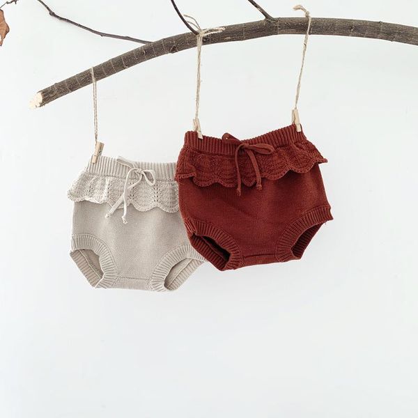

shorts sweet lace skirt for baby girls autumn clothes cotton knitted infant kids bloomers toddler short pants children, Black
