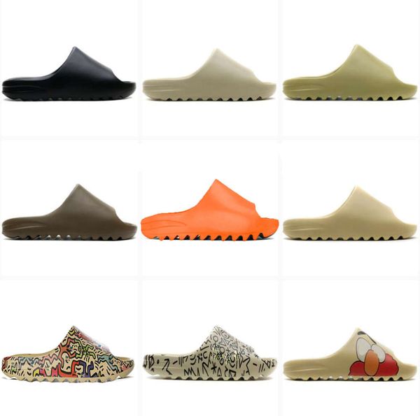 

fashion sandals desert sand resin earth brown wests summer platform sandal kanyes slide triple black bone white men women enflame foam {cate