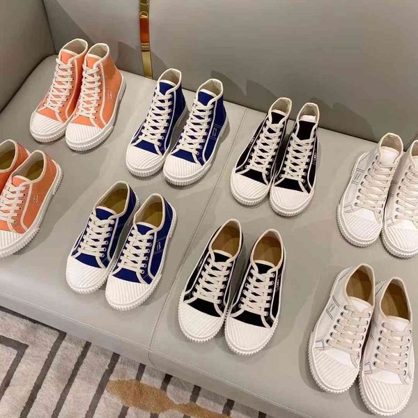 

2021 spring new small fragrant white high canvas shoes biscuit big toe girls', Black