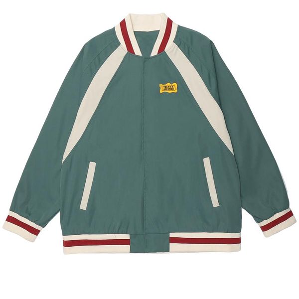 

men's jackets color block patchwork coats 2021 spring urban hip hop streetwear japanese fashion bomber jacket men windbreaker outwear, Black;brown