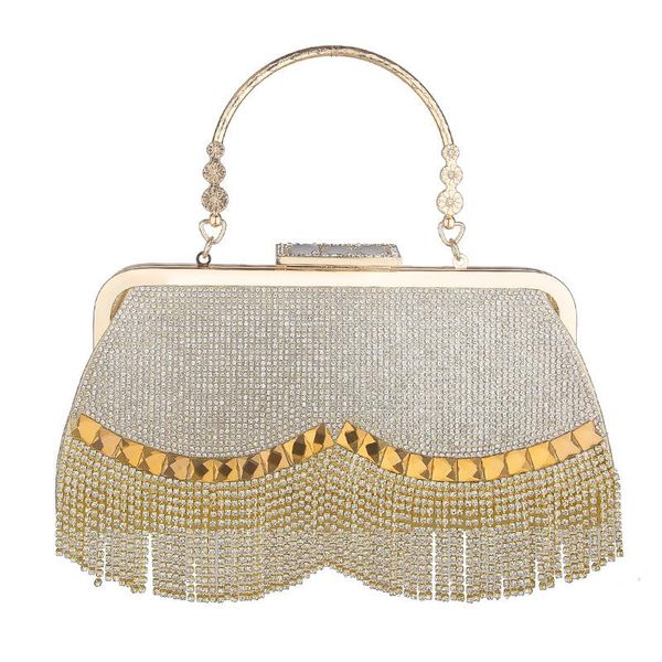 

shoulder bags rhinestone handbags for women 2021 luxury designer shopper wallet fashion elegant tassel pearl clutch evening crossbody bag