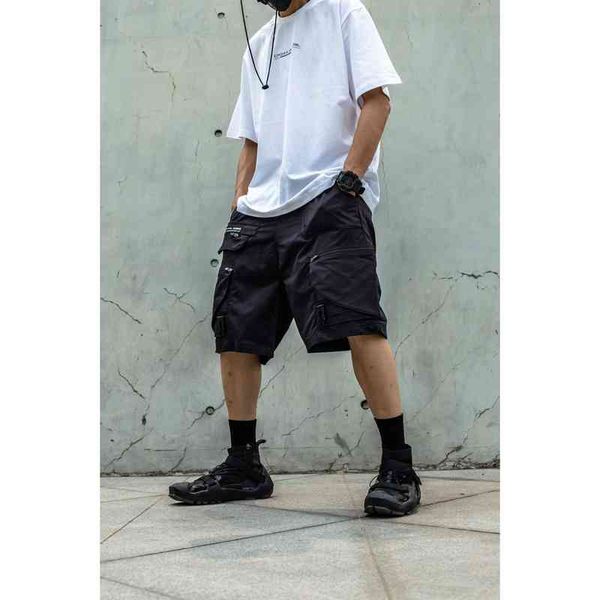 

the croxx shorts with side molle multiple pockets drawstring techwear aesthetic streetwear men g1209, White;black