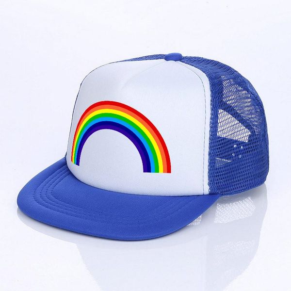 

wide brim hats gay lesbian pride snapback cap rainbow heart lgbt baseball pink lambda coming out liberation game trucker hat yf037, Blue;gray