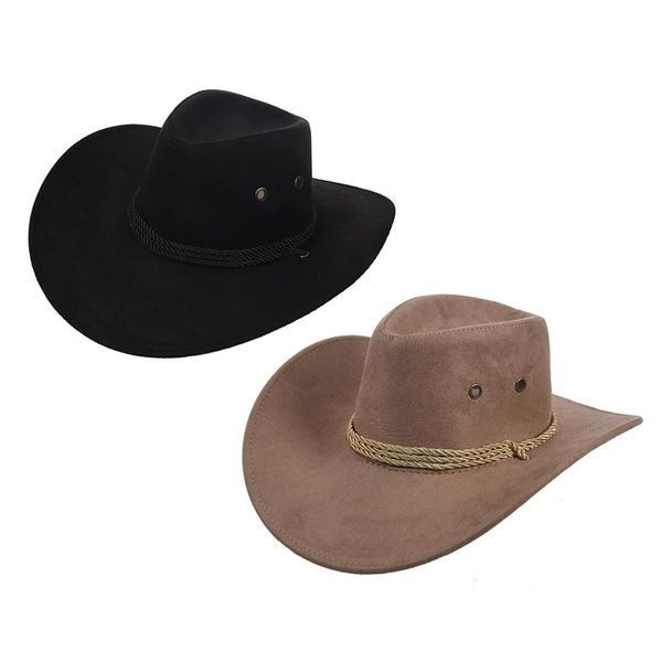 

pcs cowboy cap suede look wild west fancy cowgirl hat , black & khaki women's jeans, Blue