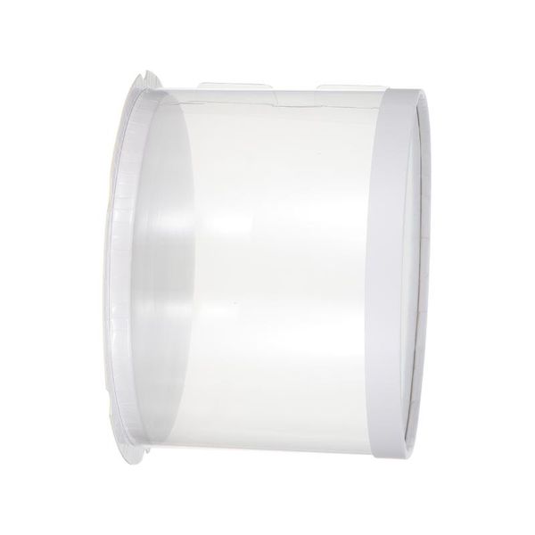 

gift wrap plastic transparent cake box round packaging boxes organizer for home dessert shop (white single-layer) (6inch)