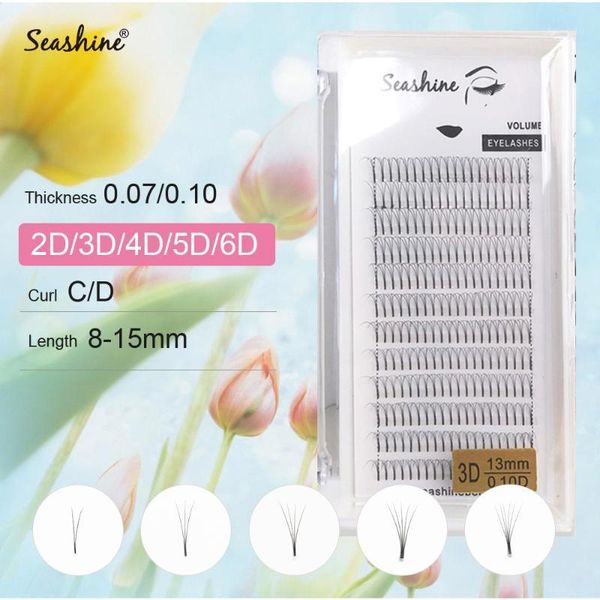 

seashine lashes extension pre-fanned 2d3d4d5d6d pre made volume fans russian eyelash extension1