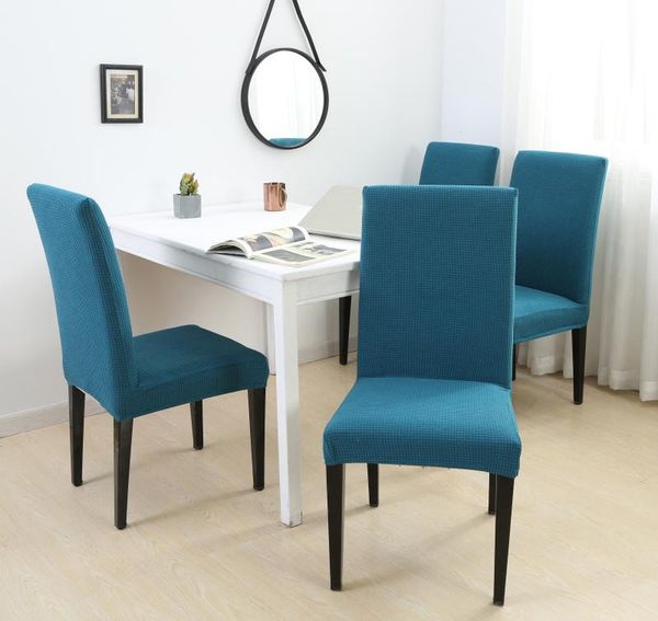 

chair covers solid color dining cover elastic corn kernels slipcovers 1/2/4/6pcs removable kitchen seat for party wedding