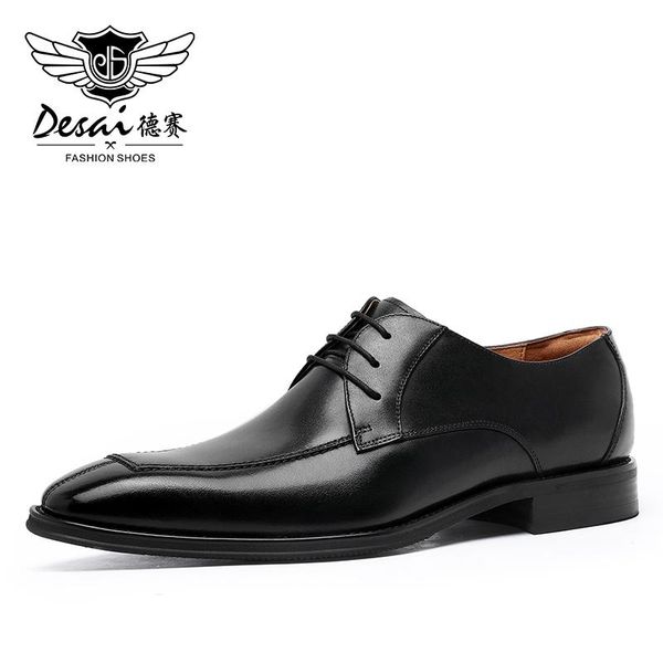 

dress shoes desai men leather for wedding gifts genuine black brown work out 2021 winter christmas fashion