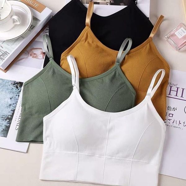 

yoga outfit cotton sports bra women push up solid jogging gym girl underwear fitness running sport