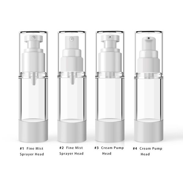 

factory outlet 15ml 30ml 50ml empty airless pump bottles travel lotion containers/airless atomizer dispenser refillable cosmetic spray bottl