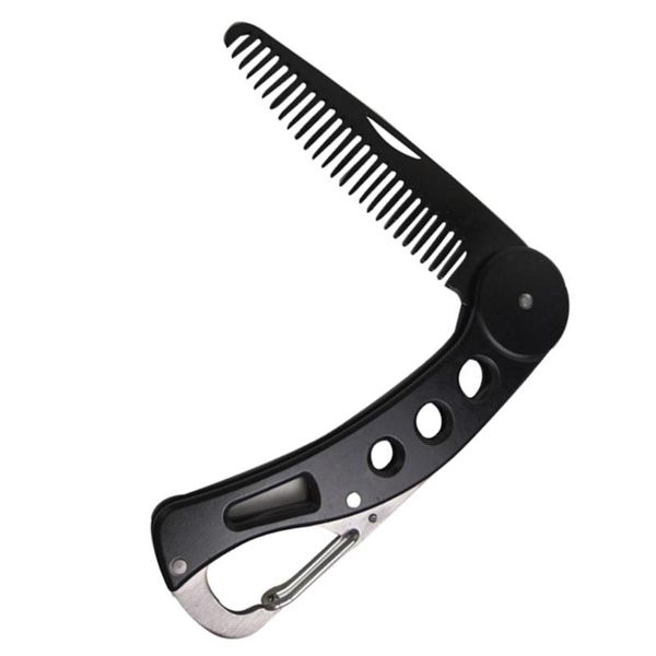 

men beard mustache combs pocket stainless steel brush keychains bottle opener wh998 hair brushes, Silver