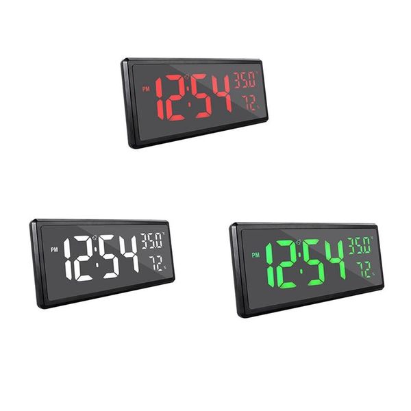 

wall clocks led digital alarm clock temperature date display deskmirror home table decoration electronic